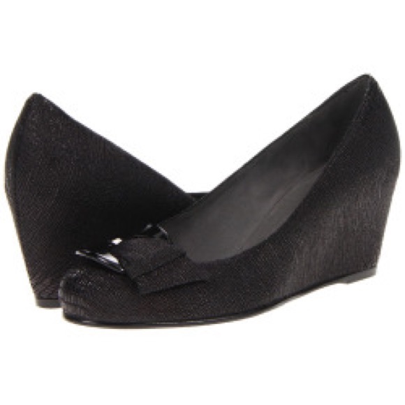 Stuart Weitzman Shoes - Stuart Weitzman Bkack Bucalina Wedges Sz 8.5
